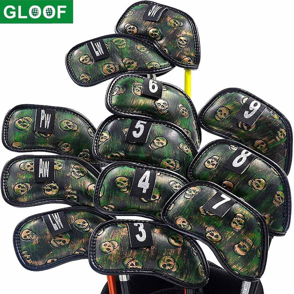 Golf Club Iron Set - 12pcs/set skull Golf Iron Headcover 3-9