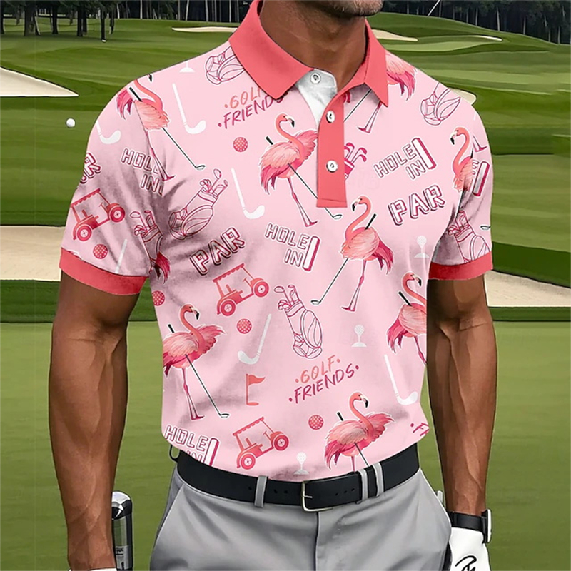 Golf Equipment Women - Fashion 3d Print Flamingo Graphic Polo