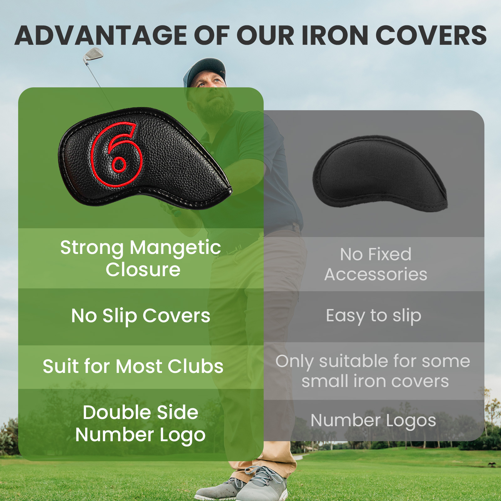 Golf Iron Covers Set Strong Ma - مراجعة Golf Club Iron Set وسعره