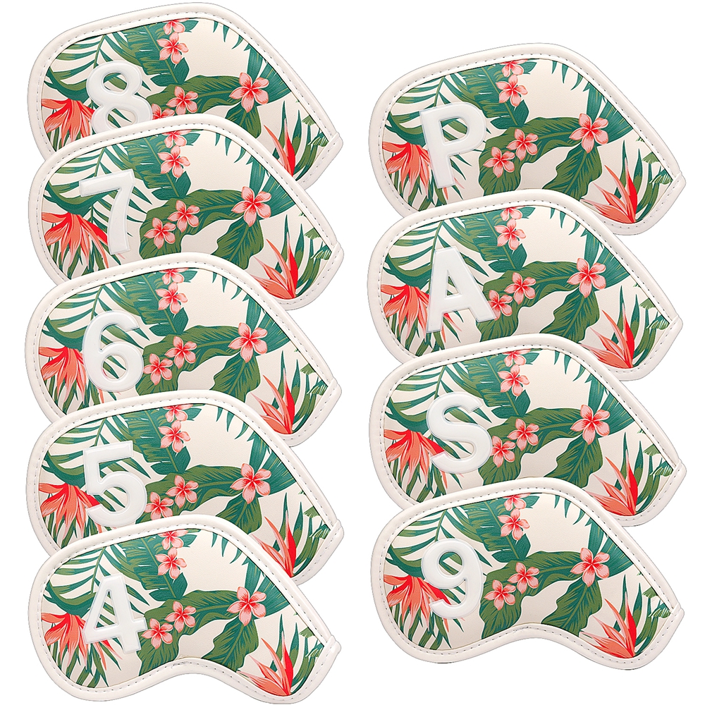 9pcs a Set PU Leather Hawaiian - مراجعة Golf Club Iron Set وسعره
