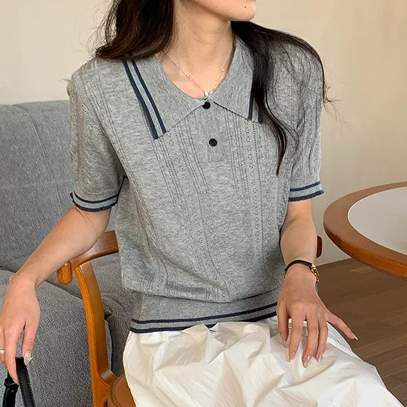 Short Sleeve Polo Neck Knit To - مراجعة Golf Equipment Women وسعره
