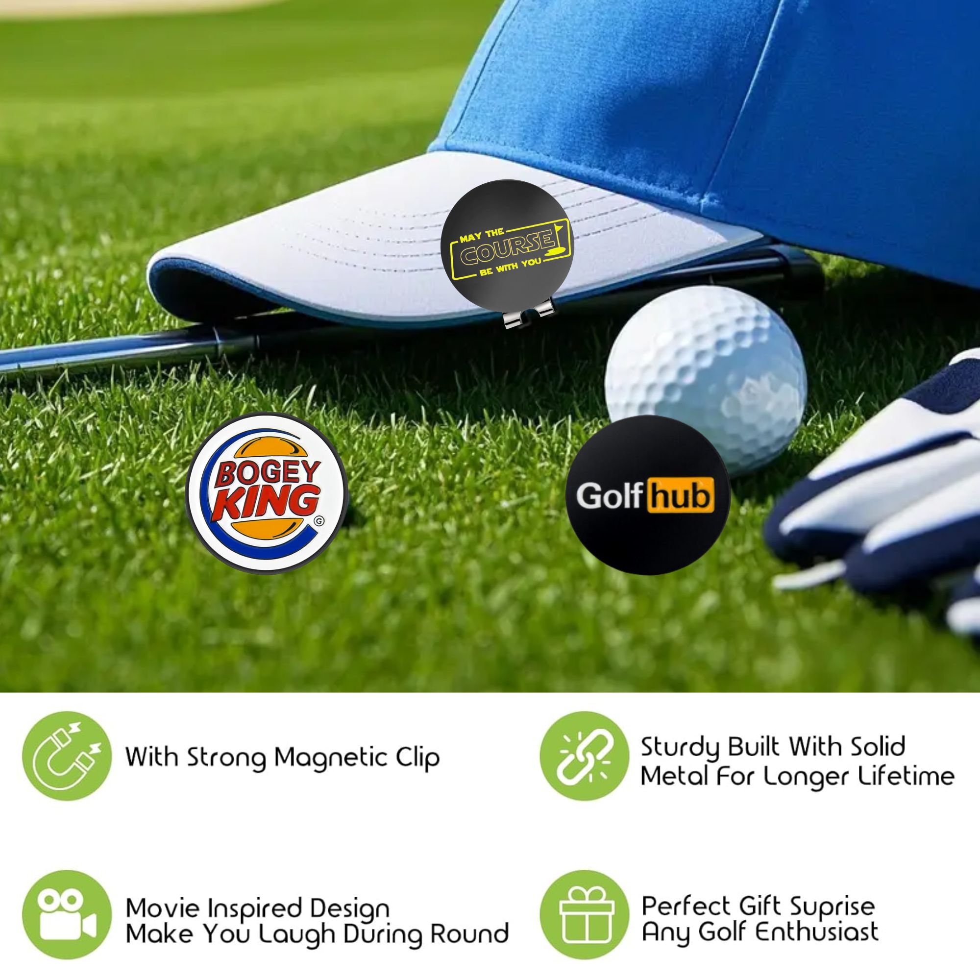 3 Pcs Funny Golf Ball Markers  - مراجعة Golf Ball Premium وسعره